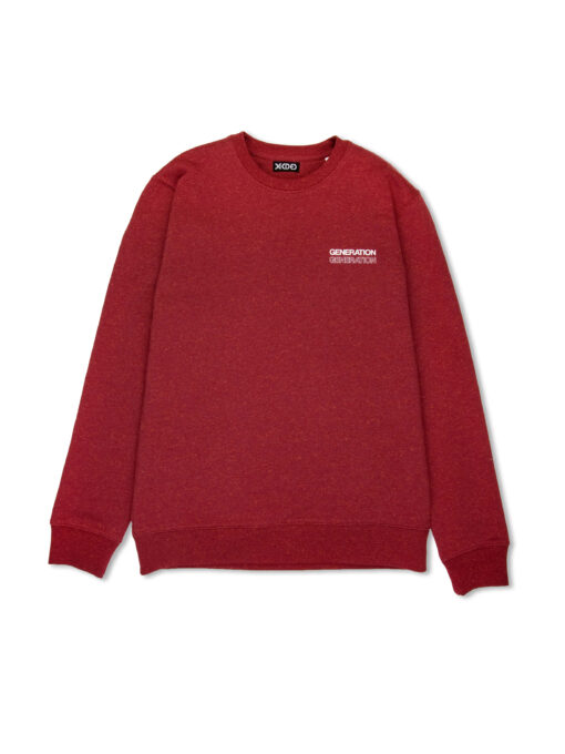 Decided Generation Crewneck Bordeaux voorkant